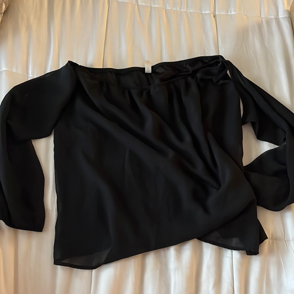 Rachel Kate Black Off Shoulder Blouse